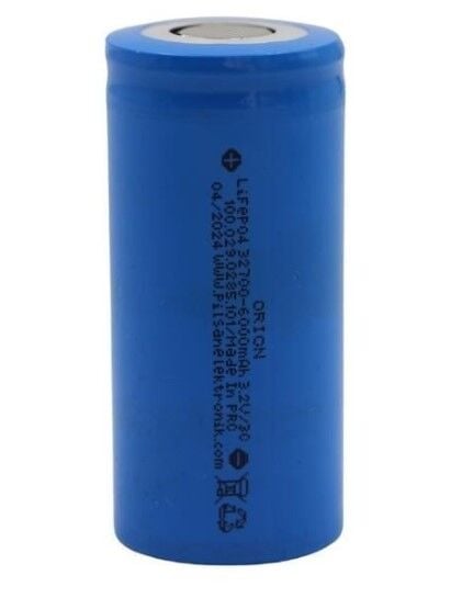 ORION PİL LIFEPO4 IFR 32700 6000 MAH 3C MAVİ