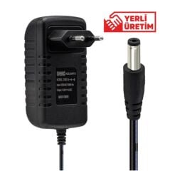 WEKO 12.6 VOLT - 1 AMPER 5.5*2.5 UÇLU KIRMIZI YEŞİL LEDLİ YERLİ ÜRETİM PRİZ TİPİ ŞARJ ADAPTÖRÜ