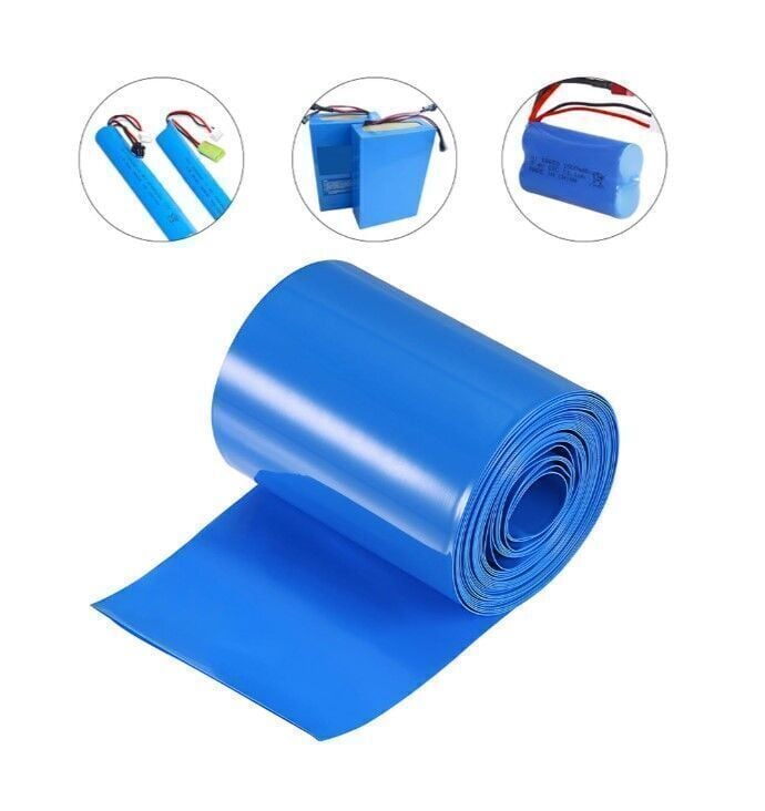 1 MT PVC ISI BORUSU MAVİ SHRINK 200 MM 18650 PİL YALITIM ISI BÜZÜLME KABLO KILIFI