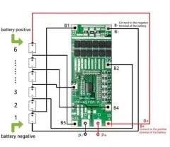 6S 40A Lityum Ion Balanslı BMS