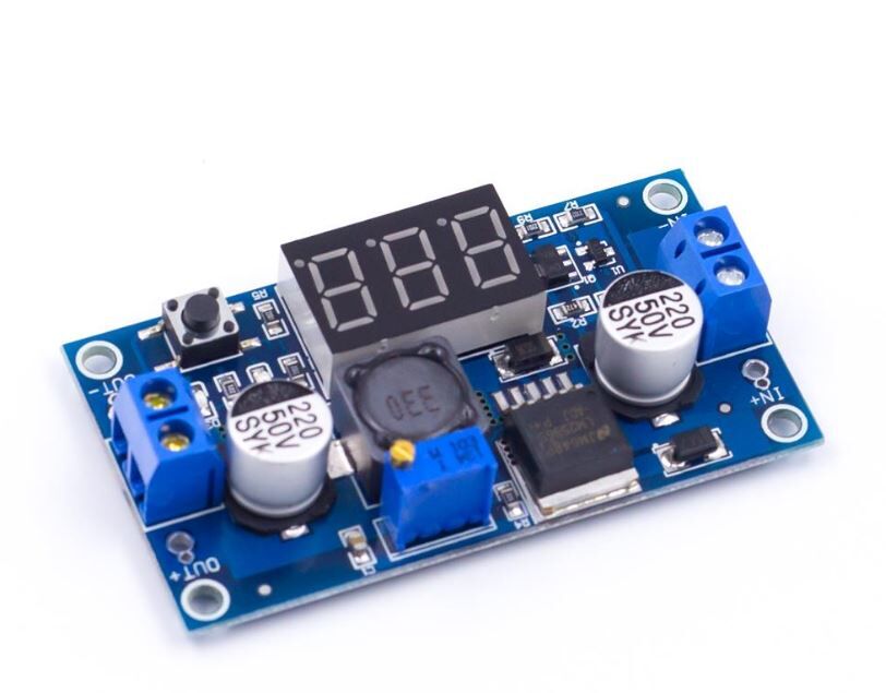 LM2596S Ayarlanabilir Voltaj Düşürücü Voltmetre Modülü