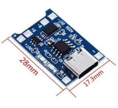 TP4056 Type C Lityum Pil Şarj Devresi + Koruma Fonksiyonu