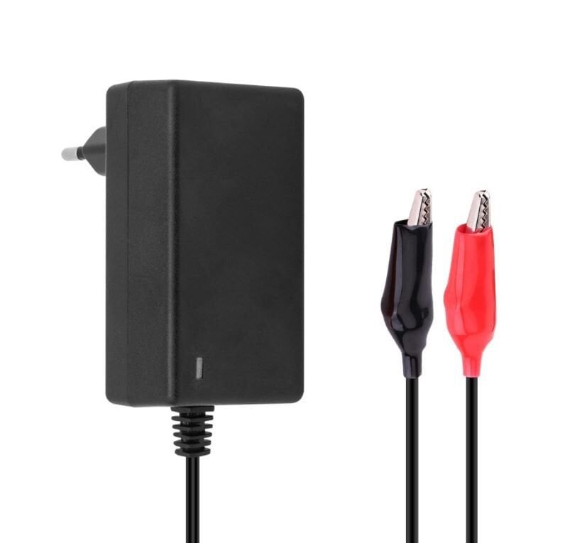 WEKO 7.2 VOLT - 1 AMPER KROKODİL UÇLU PRİZ TİP KIRMIZI YEŞİL LEDLİ YERLİ ÜRETİM AKÜ ŞARJ ADAPTÖRÜ (OUT:6V1A)