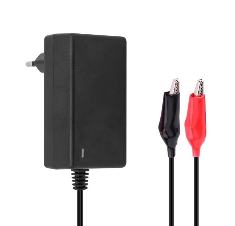 WEKO 7.8 VOLT - 1 AMPER KROKODİL UÇLU PRİZ TİP KIRMIZI YEŞİL LEDLİ YERLİ ÜRETİM AKÜ ŞARJ ADAPTÖRÜ (OUT:6V1A)