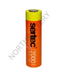 Sertec - Şarjlı Pil - Lityum İyon - 3.7v 2000 mAh - 18650 Boy - 30a - Başsız