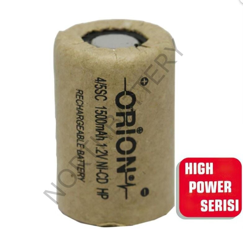 Orion 1.2V Ni-Cd 4/5SC 1500mAh Şarj Edilebilir Pil - HP