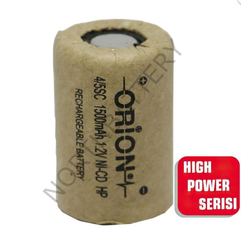 Orion 1.2V Ni-Cd 4/5SC 1500mAh Şarj Edilebilir Pil - HP
