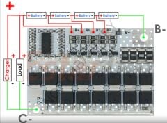 Lifepo4 Bms - 4s 100a - Balanslı - Beyaz Pcb