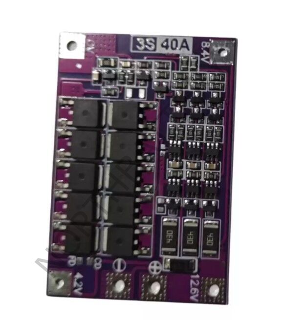3s 40a balanslı lityum ion bms (Mor PCB)