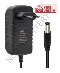 WEKO 14.4 VOLT - 2 AMPER 5.5*2.5 UÇLU KIRMIZI YEŞİL LEDLİ YERLİ ÜRETİM AKÜ ŞARJ CİHAZI (OUT:12V-2A)