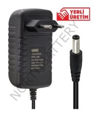WEKO 14.4 VOLT - 2 AMPER 5.5*2.5 UÇLU KIRMIZI YEŞİL LEDLİ YERLİ ÜRETİM AKÜ ŞARJ CİHAZI (OUT:12V-2A)