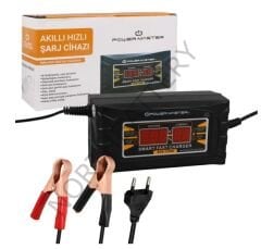 POWERMASTER SON-1206D 12 VOLT MAX 6 AMPER AKILLI HIZLI AKÜ ŞARJ CİHAZI 150X75X60MM