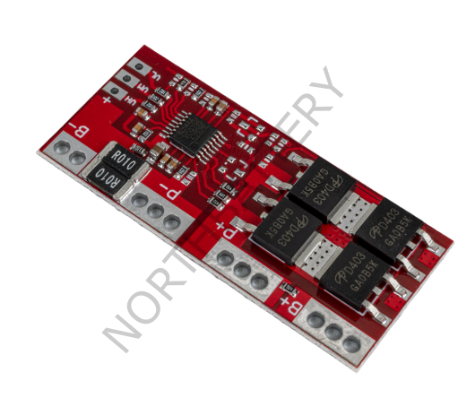 4S 30A BMS DEVRESİ LİTYUM BATARYA ŞARJ MODÜLÜ 50X22X3.5MM