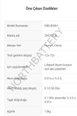 ZKETECH EBD-B30H 12V-72V lityum kurşun-asit pil kapasitesi test cihazı