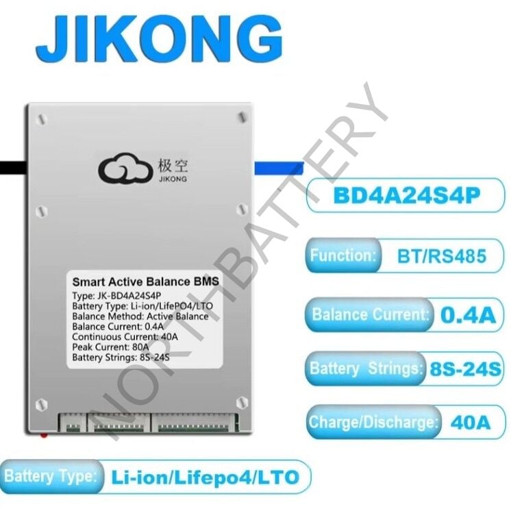 JK Smart BMS BD4A24S4P 40A Deşarj – 400mA Aktif Balans