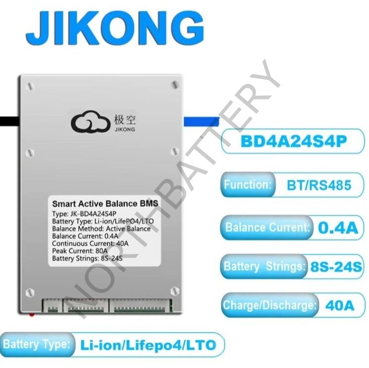 JK Smart BMS BD4A24S4P 40A Deşarj – 400mA Aktif Balans