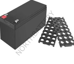 12v 7A(3S7P 18650 Veya 8*32700) Akü Pil Kasası Seti