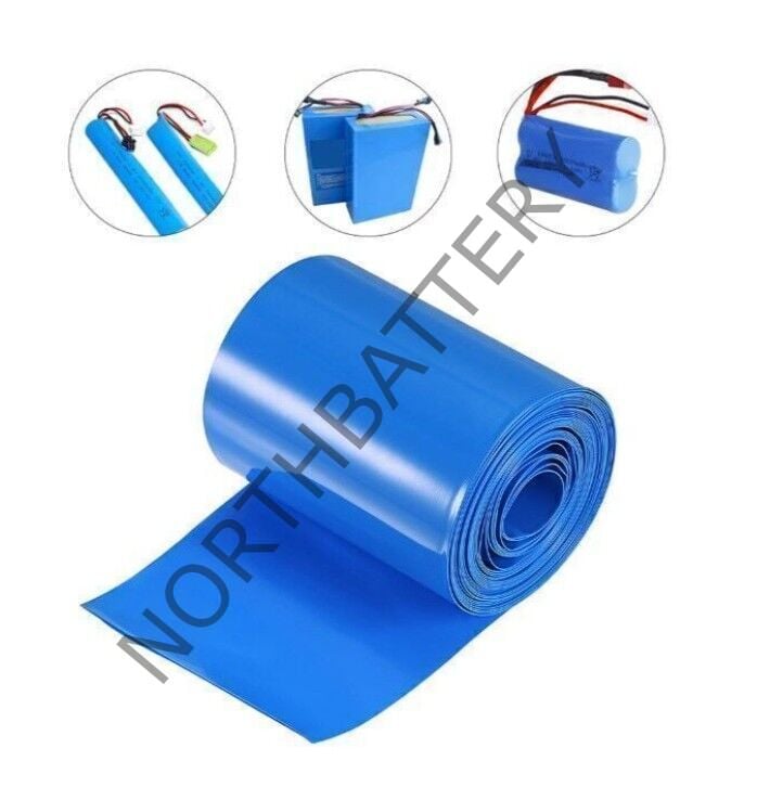 1 MT PVC ISI BORUSU MAVİ SHRINK 85 MM 18650 PİL YALITIM ISI BÜZÜLME KABLO KILIFI