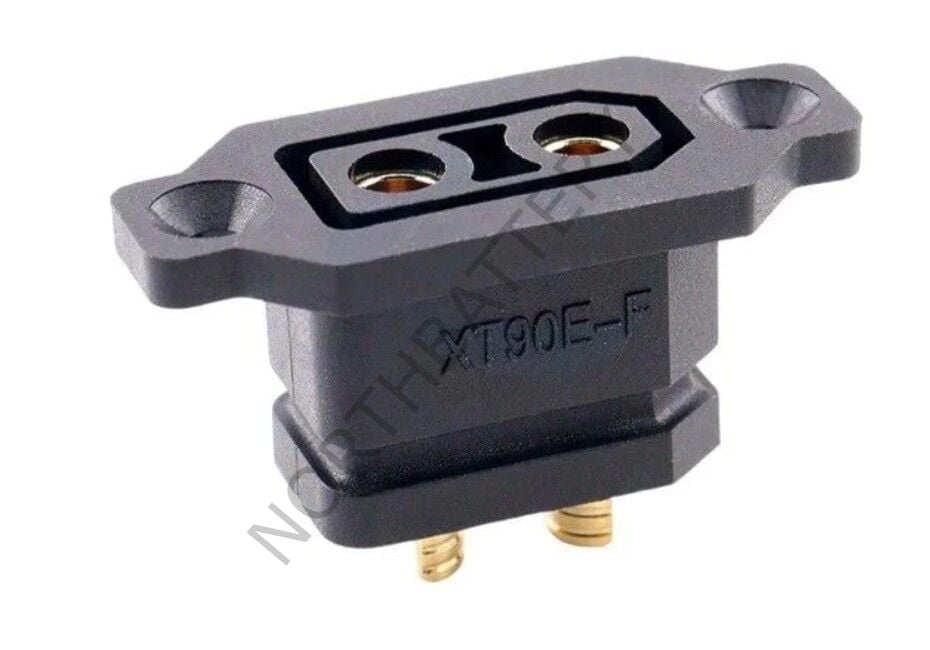 Panel Tipi Dişi XT90 Konnektör (XT90E-F) - Siyah Amass