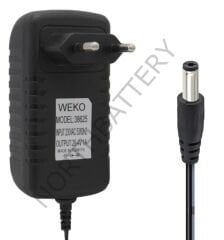 WEKO 29.4 VOLT - 1 AMPER 5.5X2.5MM UÇLU YERLİ ÜRETİM PRİZ TİPİ ADAPTÖR 1.2 METRE UZUNLUK