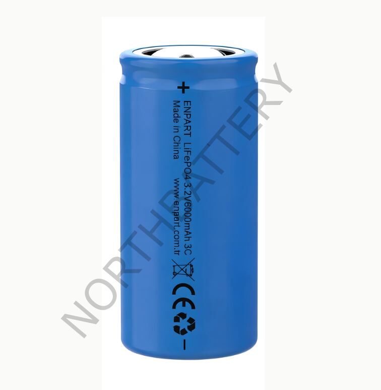 Enpart 32700 3.2V 6000mAh LifePO4 Silindirik Hücre