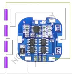 4S 10A Kare Tip LifePO4 BMS