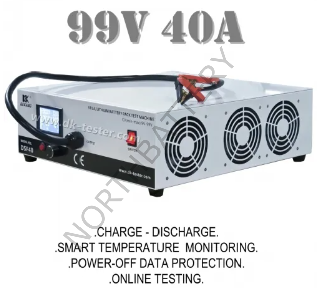 DSF40 99V 40A 9V-99V 40A Elektrikli Araba Akü Modülü Analizörü Test Cihazı Lityum İyon Şarj Deşarj Performans Testi Sıcaklık Sensörü ile